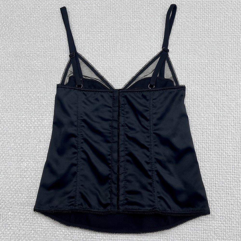 Dolce & Gabbana Black Corset Top, Adjustable Strap Cami, Lingerie, Italian - Picture 2 of 10